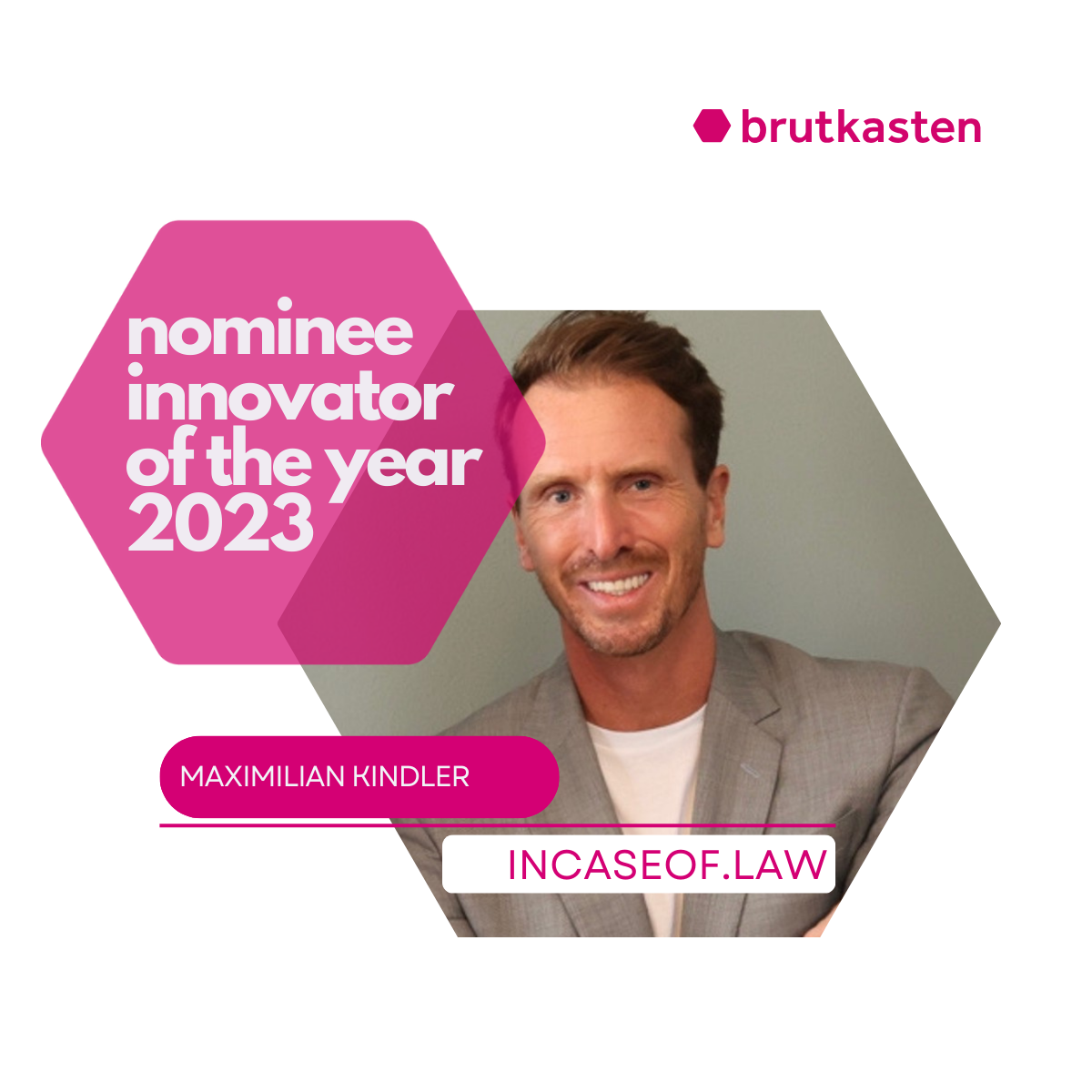 Nominierung zum Brutkasten Innovator of the Year 2023 - Kategorie: Startups